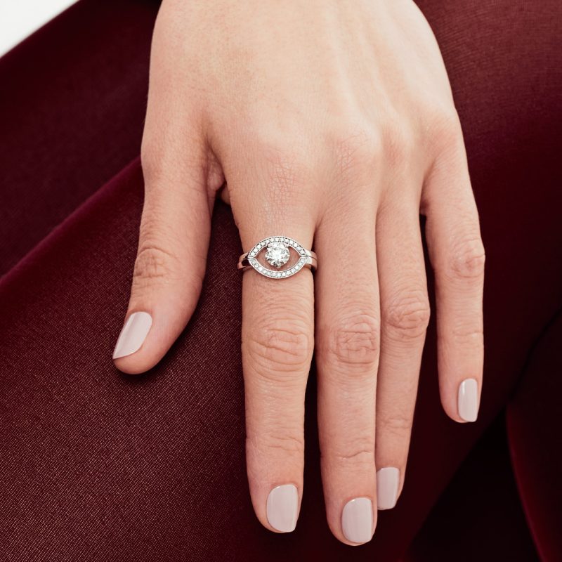 Bague Intrépide grand arc 0.25ct pavée - Or blanc 18k – Image 5