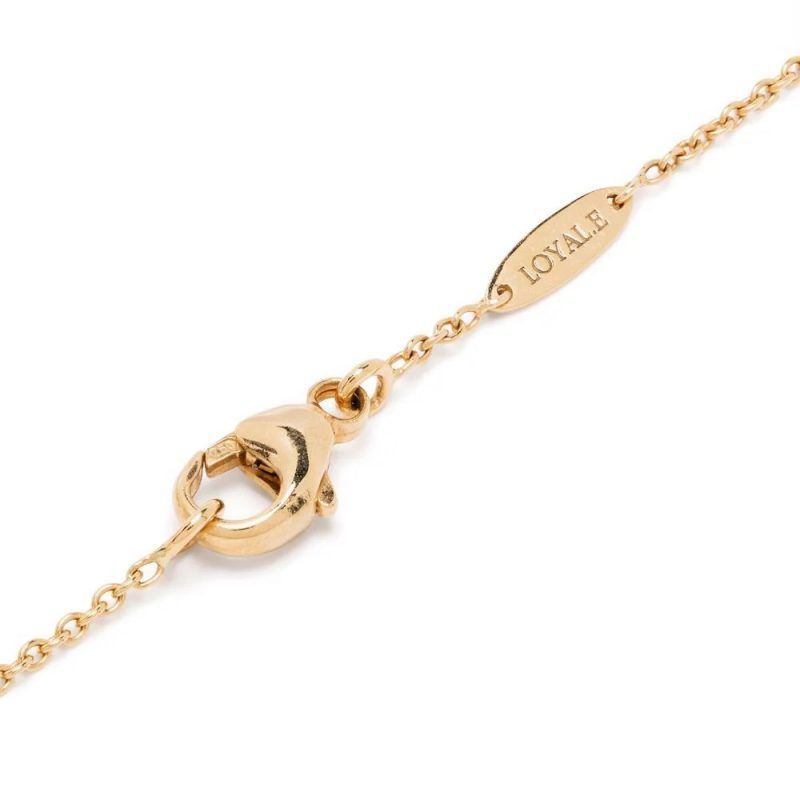 Long Necklace Perpétuelle semi-pavé - 18k yellow gold lab grown diamond Loyale Paris