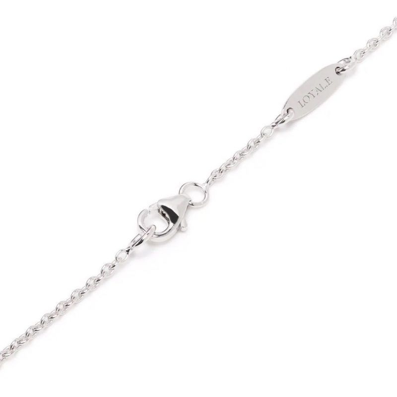 Necklace Perpétuelle 025ct pavé - 18k white gold lab grown diamond Loyale Paris