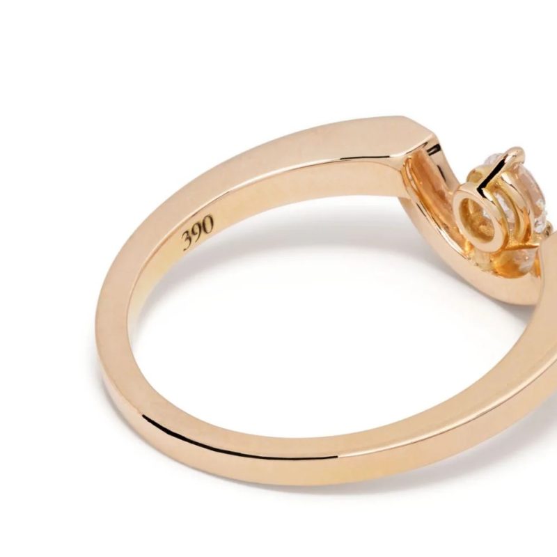 Ring Intrépide petit arc 025ct - 18k rose gold lab grown diamond Loyale Paris 5