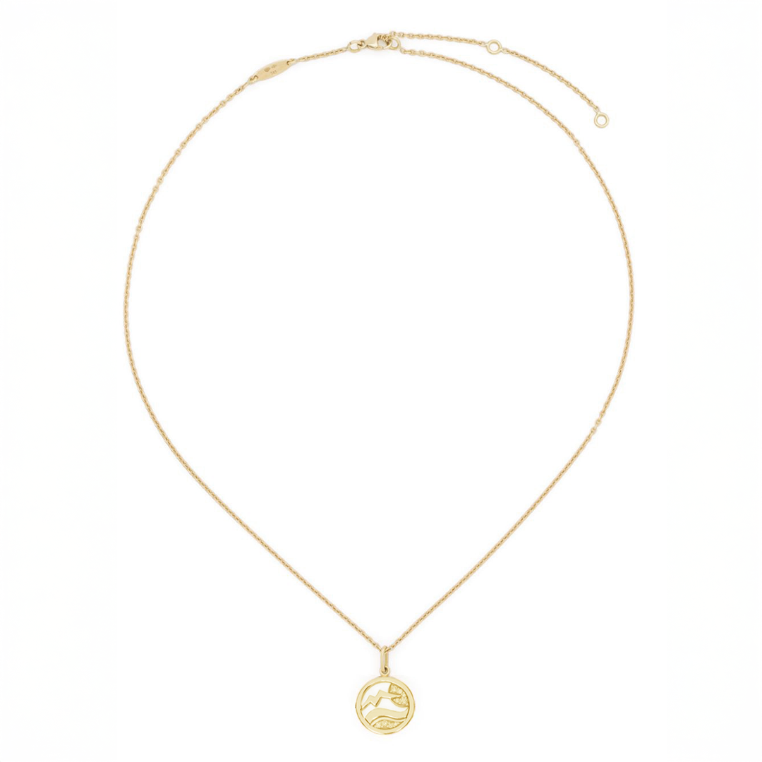 Charm Liberté on Fine Chain - 18k yellow gold 2