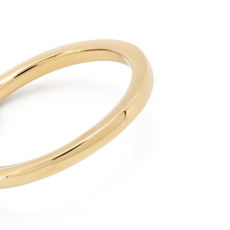 Union ring Absolu.e Twist 2mm - 18k yellow gold