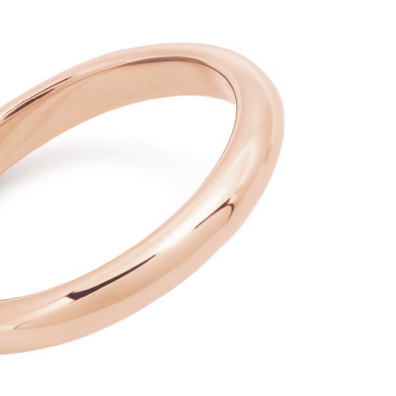 Union ring Absolu.e Half-band 3mm - 18k rose gold 3