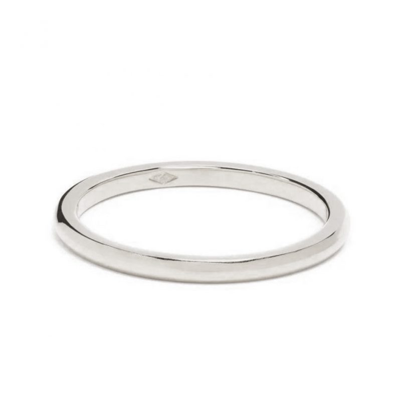 Union ring Absolu.e Signature 2mm - 18k white gold 1