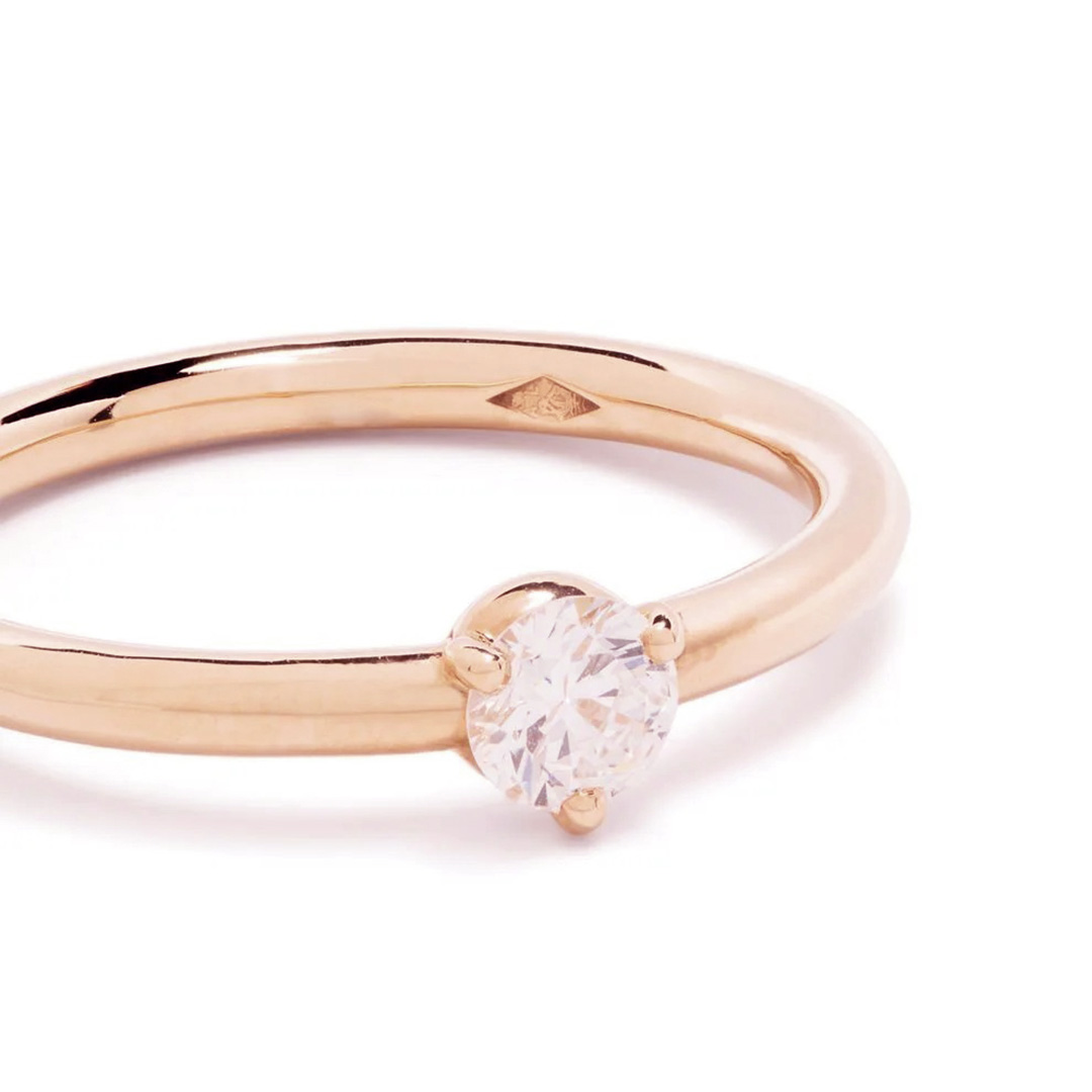 Solitaire Les Absolues 0.25ct - 18k rose gold lab grown diamond Loyale Paris