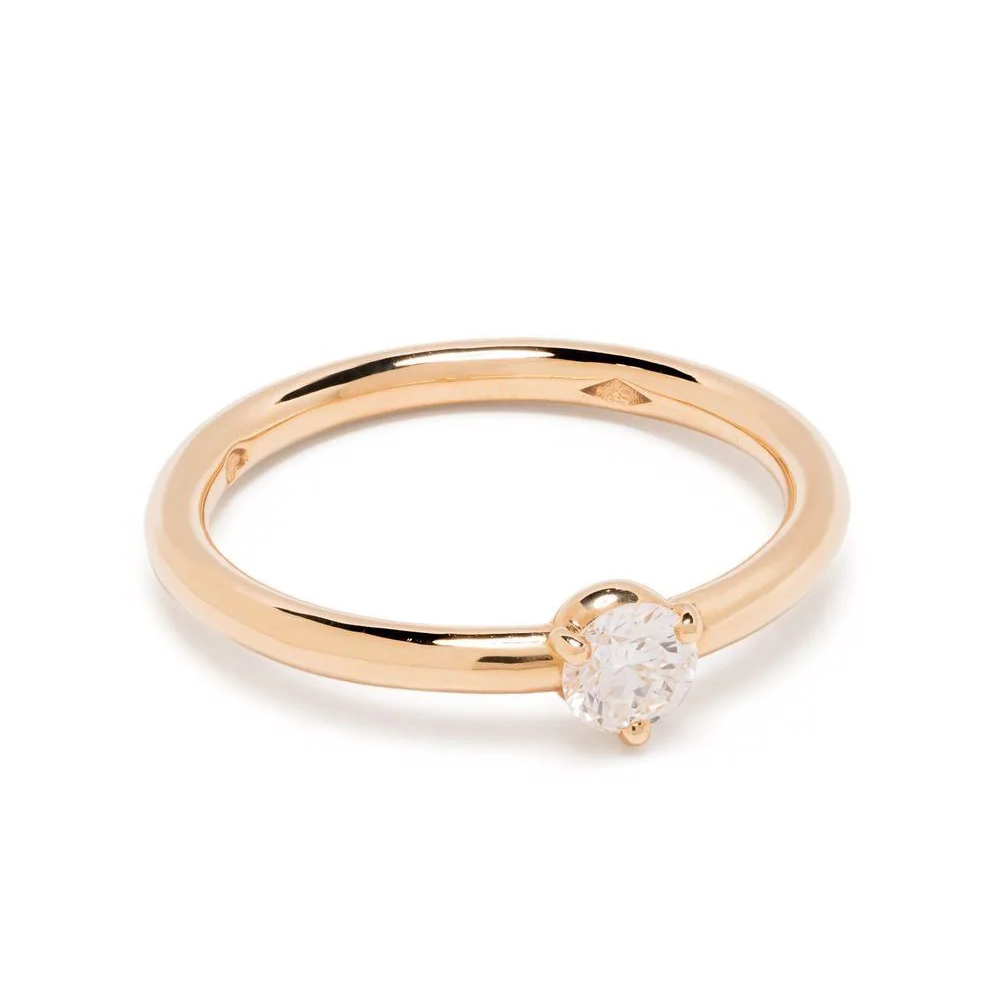 Solitaire Les Absolues 025ct - 18k rose gold lab grown diamond Loyale Paris 1