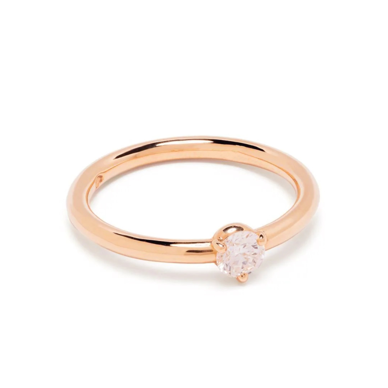 Solitaire Les Absolues 025ct - 18k rose gold lab grown diamond Loyale Paris 1