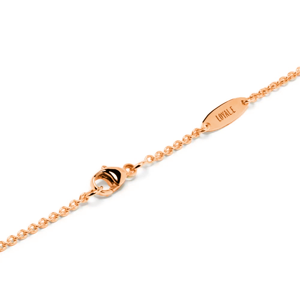 Necklace Ride & Love semi-pavé Medium - 18k recycled rose gold lab grown diamonds loyale paris fine jewelry 6