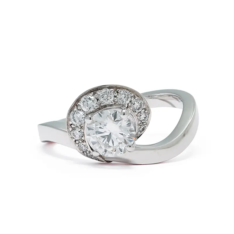 Ring Amour Éternel pavée - 18k white gold lab grown diamond loyale paris 1